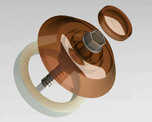 Thermalwashers for attaching polycarbonate