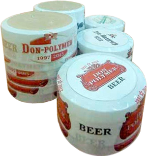 Shrink band for beer keg